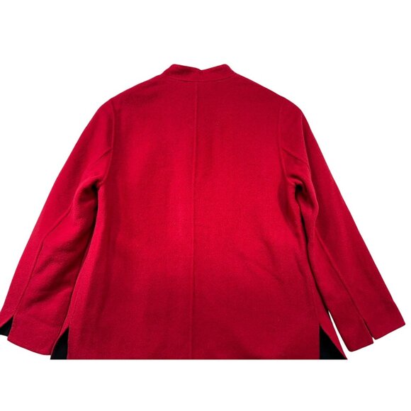 Talbots Womens Wool Blend Jacket Size 2 Petite Red - Italian Fabric Nylon & Cash - Picture 11 of 11